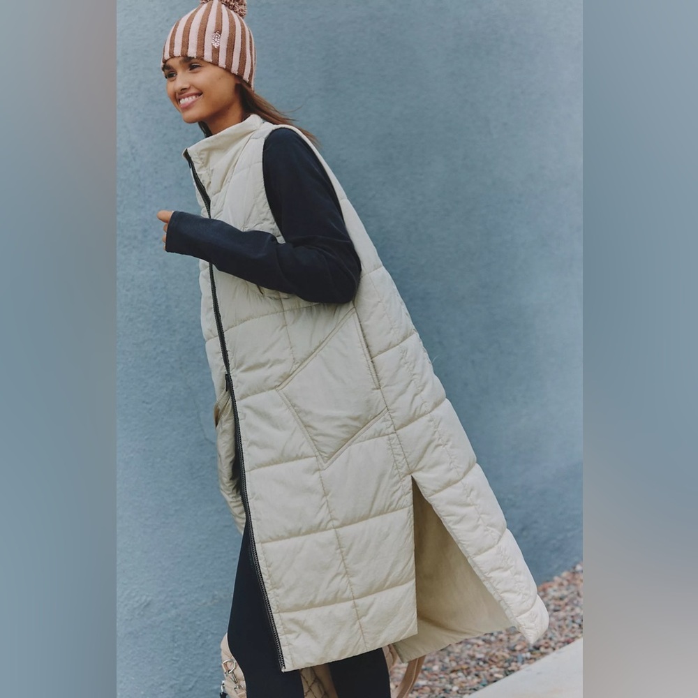 Free people on the move packable puffer vest muted beige